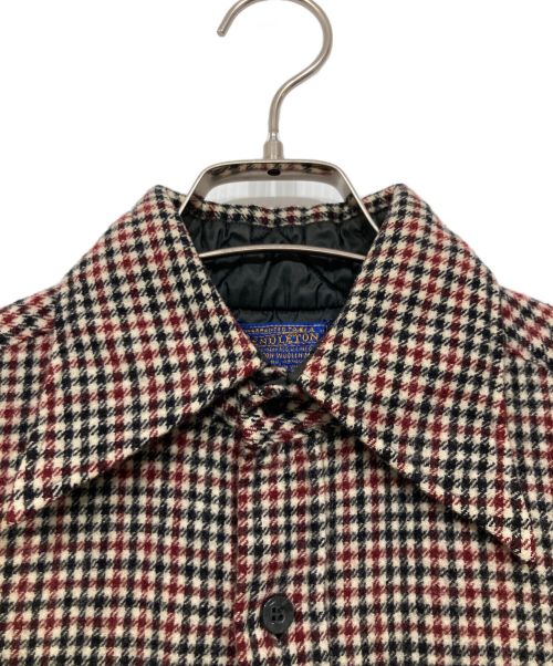 PENDLETON（ペンドルトン）PENDLETON (ペンドルトン) チェックサファリシャツ ホワイト×レッド サイズ:Lの古着・服飾アイテム
