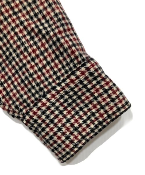 PENDLETON（ペンドルトン）PENDLETON (ペンドルトン) チェックサファリシャツ ホワイト×レッド サイズ:Lの古着・服飾アイテム