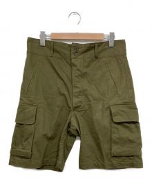 HOUSTON（ヒューストン）の古着「M-47 ヘリンボーンツイル ショーツ」｜オリーブ