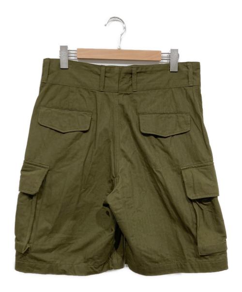 HOUSTON（ヒューストン）HOUSTON (ヒューストン) M-47 ヘリンボーンツイル ショーツ オリーブ サイズ:13の古着・服飾アイテム