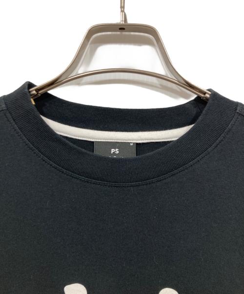 PS Paul Smith（ＰＳポールスミス）PS Paul Smith (ＰＳポールスミス) スマイルロゴプリントTシャツ ブラック サイズ:Mの古着・服飾アイテム