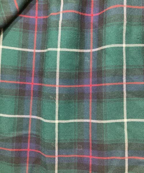 GLEN NEVIS（グレン ネイビス）GLEN NEVIS (グレン ネイビス) プリーツチェックラップスカート グリーン サイズ:Lの古着・服飾アイテム
