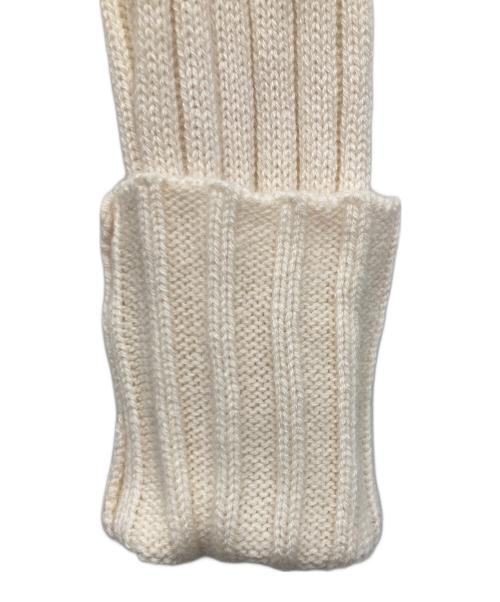 M-PREMIER（エムプルミエ）M-PREMIER (エムプルミエ) ウールカシミヤクルーネックリブニット アイボリー サイズ:38の古着・服飾アイテム