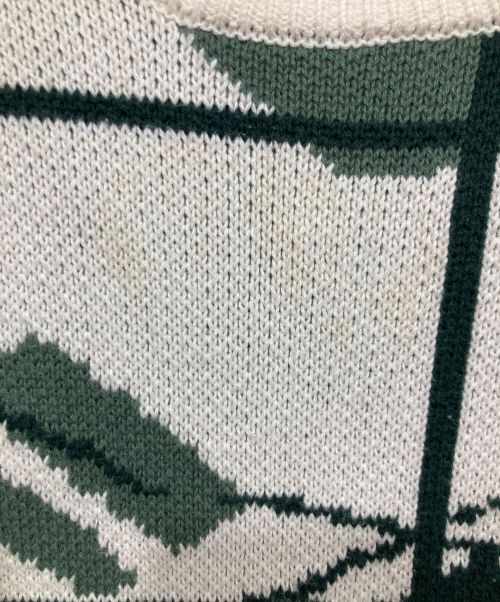 KITH（キス）KITH (キス) Paris Atlas Crewneck ホワイト×グリーン サイズ:表記なしの古着・服飾アイテム