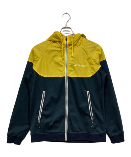 Columbia（コロンビア）Columbia (コロンビア) ウィルキンソンコーブフーディー / Wilkinson Cove Hoodie イエロー×ネイビー サイズ:Mの古着・服飾アイテム