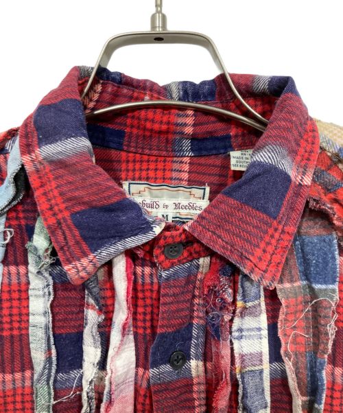 Rebuild by Needles（リビルドバイニードルス）Rebuild by Needles (リビルドバイニードルス) Flannel Shirt レッド×ネイビー サイズ:Mの古着・服飾アイテム