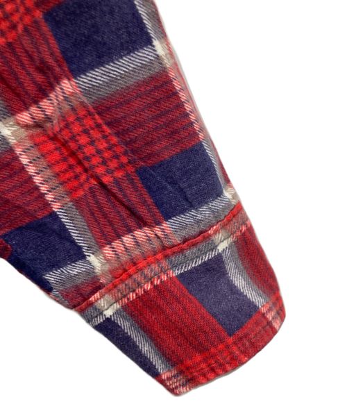 Rebuild by Needles（リビルドバイニードルス）Rebuild by Needles (リビルドバイニードルス) Flannel Shirt レッド×ネイビー サイズ:Mの古着・服飾アイテム
