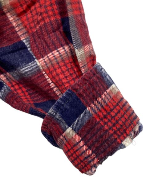 Rebuild by Needles（リビルドバイニードルス）Rebuild by Needles (リビルドバイニードルス) Flannel Shirt レッド×ネイビー サイズ:Mの古着・服飾アイテム