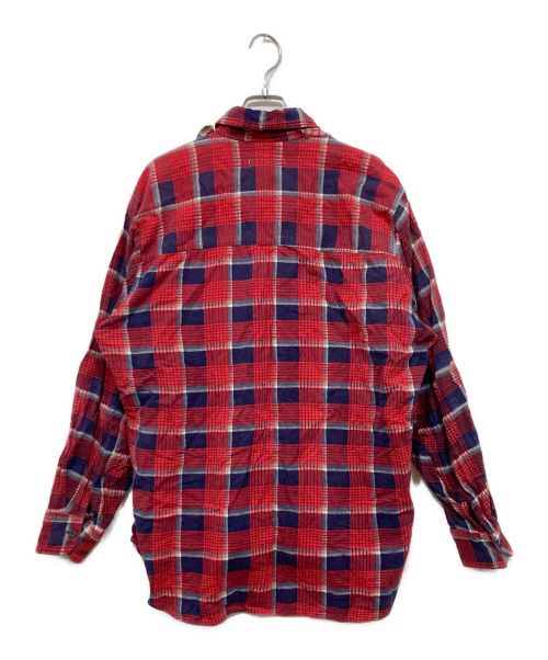 Rebuild by Needles（リビルドバイニードルス）Rebuild by Needles (リビルドバイニードルス) Flannel Shirt レッド×ネイビー サイズ:Mの古着・服飾アイテム