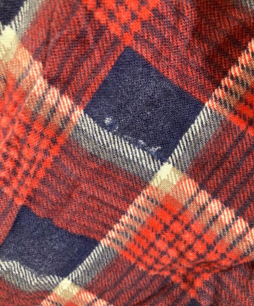 Rebuild by Needles（リビルドバイニードルス）Rebuild by Needles (リビルドバイニードルス) Flannel Shirt レッド×ネイビー サイズ:Mの古着・服飾アイテム