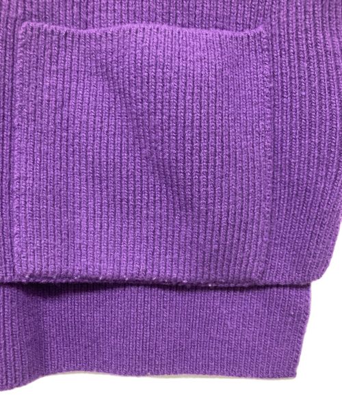LE PHIL（ル フィル）LE PHIL (ル フィル) ウールカシミアコンパクトカーディガン パープル サイズ:FREEの古着・服飾アイテム