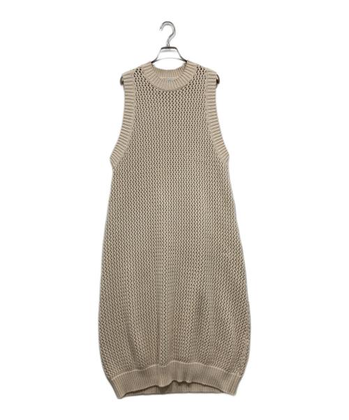 HYKE（ハイク）HYKE (ハイク) ノースリーブメッシュニットワンピース  / CROCHETED CROPPED SWEATER DRE アイボリー サイズ:2の古着・服飾アイテム