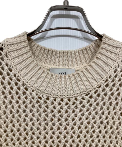 HYKE（ハイク）HYKE (ハイク) ノースリーブメッシュニットワンピース  / CROCHETED CROPPED SWEATER DRE アイボリー サイズ:2の古着・服飾アイテム