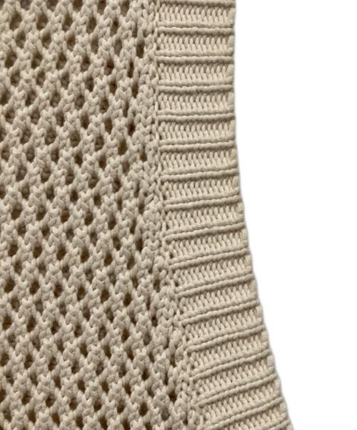 HYKE（ハイク）HYKE (ハイク) ノースリーブメッシュニットワンピース  / CROCHETED CROPPED SWEATER DRE アイボリー サイズ:2の古着・服飾アイテム
