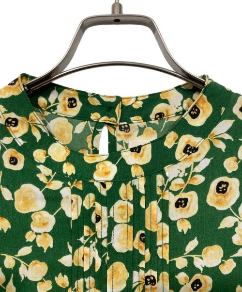 SUMISTYLE（スミスタイル）sumistyle (スミスタイル) ピンタックボリューム袖ブラウス グリーン サイズ:Fの古着・服飾アイテム