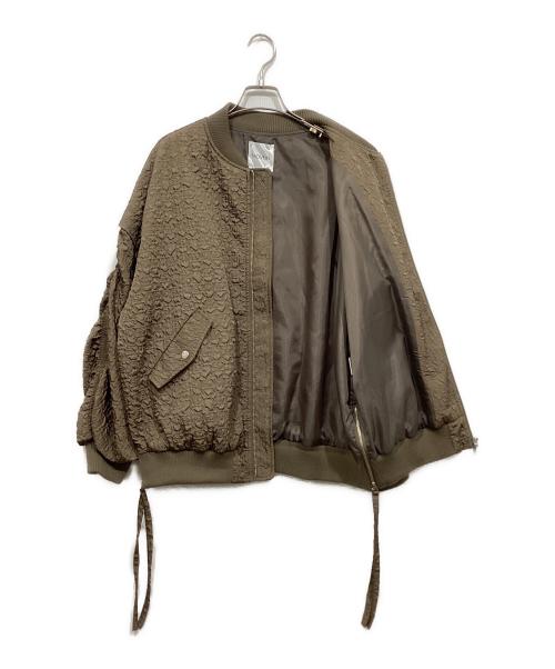 midvein（ミッドヴェイン）midvein (ミッドヴェイン) シワ加工ジャケット オリーブ サイズ:Mの古着・服飾アイテム