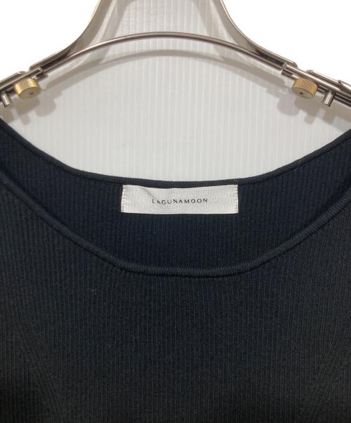LAGUNA MOON（ラグナムーン）LAGUNA MOON (ラグナムーン) ドッキングタフタニットワンピース ブラック サイズ:Sの古着・服飾アイテム
