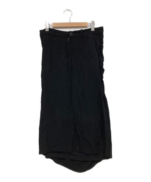 Y's（ワイズ）Y's (ワイズ) デザインロングスカート ブラック サイズ:3の古着・服飾アイテム