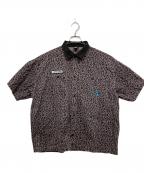 SANTA CRUZサンタクルーズ）の古着「レオパード半袖シャツ」｜グレー