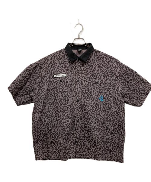 SANTA CRUZ（サンタクルーズ）SANTA CRUZ (サンタクルーズ) レオパード半袖シャツ グレー サイズ:Lの古着・服飾アイテム