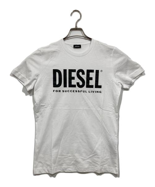 DIESEL（ディーゼル）DIESEL (ディーゼル) ロゴカットソー ホワイト サイズ:XSの古着・服飾アイテム
