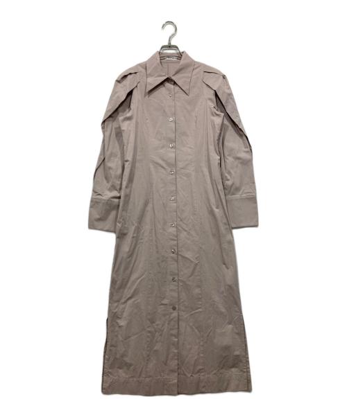 FRAY ID（フレイ アイディー）FRAY ID (フレイ アイディー) タックスリーブシャツワンピース ピンクの古着・服飾アイテム