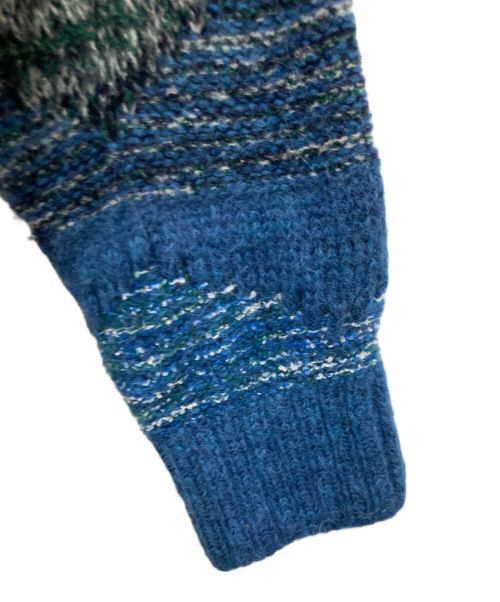 SOPHNET.（ソフネット）SOPHNET. (ソフネット) ABSTRACT CREWNECK KNIT ブルー サイズ:FREEの古着・服飾アイテム