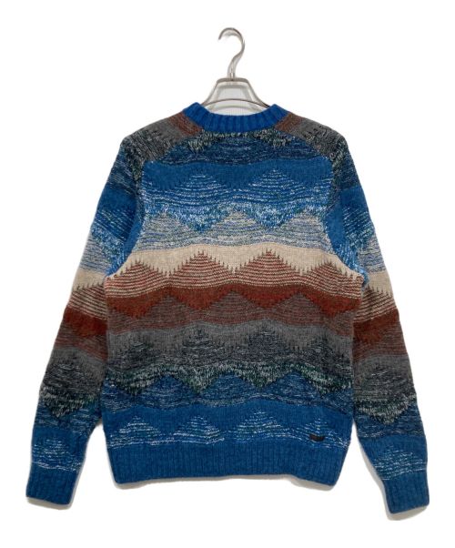 SOPHNET.（ソフネット）SOPHNET. (ソフネット) ABSTRACT CREWNECK KNIT ブルー サイズ:FREEの古着・服飾アイテム