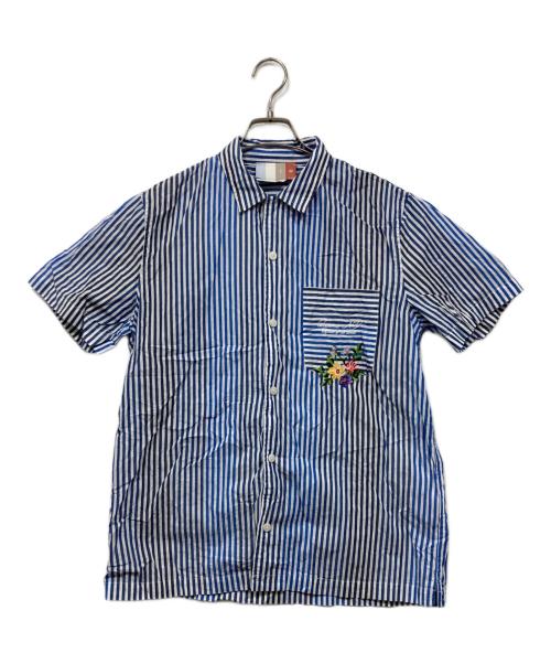 KITH（キス）KITH (キス) 半袖ストライプシャツ ブルー サイズ:記載なしの古着・服飾アイテム