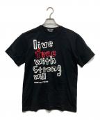 COMME des GARCONSコムデギャルソン）の古着「プリントTシャツ」｜ブラック