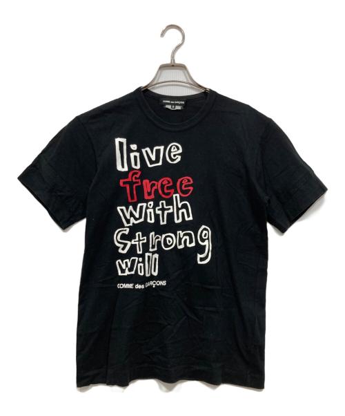 COMME des GARCONS（コムデギャルソン）COMME des GARCONS (コムデギャルソン) プリントTシャツ ブラック サイズ:Sの古着・服飾アイテム
