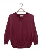 JIL SANDERジルサンダー）の古着「スキッパーウールニット」｜ボルドー