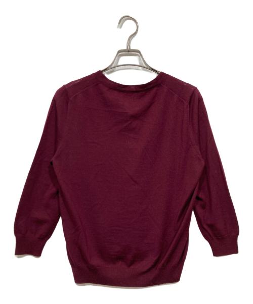 JIL SANDER（ジルサンダー）JIL SANDER (ジルサンダー) スキッパーウールニット ボルドー サイズ:40の古着・服飾アイテム