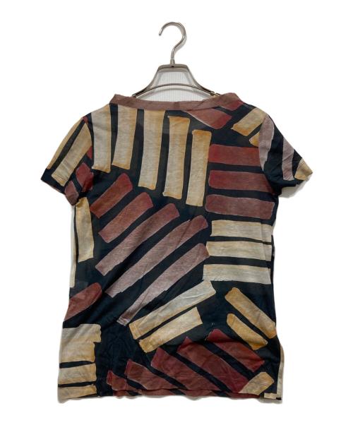 CIVIDINI（チヴィディーニ）CIVIDINI (チヴィディーニ) 総柄カットソー レッド×ブラック サイズ:42の古着・服飾アイテム