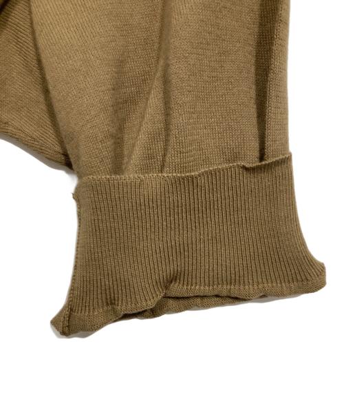 CIVIDINI（チヴィディーニ）CIVIDINI (チヴィディーニ) コットンVネック半袖ニット ベージュ サイズ:42の古着・服飾アイテム