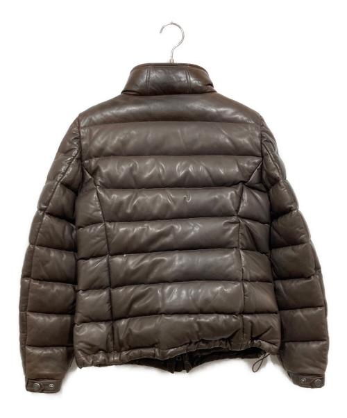 COACH（コーチ）COACH (コーチ) レザーダウンジャケット ブラウン サイズ:Sの古着・服飾アイテム