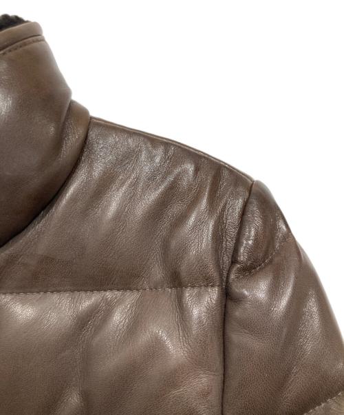 COACH（コーチ）COACH (コーチ) レザーダウンジャケット ブラウン サイズ:Sの古着・服飾アイテム