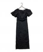 FRAY IDフレイ アイディー）の古着「ロングタイトパフワンピース」｜ブラック