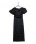 FRAY ID（フレイ アイディー）の古着「ロングタイトパフワンピース」｜ブラック