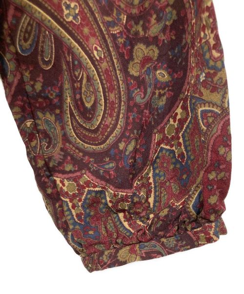 RALPH LAUREN（ラルフローレン）RALPH LAUREN (ラルフローレン) 総柄シルクシャツ ボルドー サイズ:７の古着・服飾アイテム