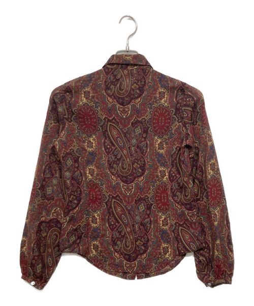 RALPH LAUREN（ラルフローレン）RALPH LAUREN (ラルフローレン) 総柄シルクシャツ ボルドー サイズ:７の古着・服飾アイテム