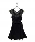POLO RALPH LAURENポロ・ラルフローレン）の古着「レース切替ワンピース」｜ブラック
