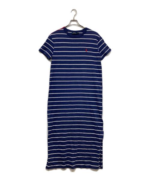 POLO RALPH LAUREN（ポロ・ラルフローレン）POLO RALPH LAUREN (ポロ・ラルフローレン) カットソーマキシワンピース ネイビー サイズ:Mの古着・服飾アイテム