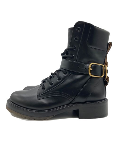 Chloe（クロエ）Chloe (クロエ) レザーショートブーツ / ディアヌ アンクルブーツ ブラック サイズ:38の古着・服飾アイテム