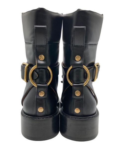 Chloe（クロエ）Chloe (クロエ) レザーショートブーツ / ディアヌ アンクルブーツ ブラック サイズ:38の古着・服飾アイテム