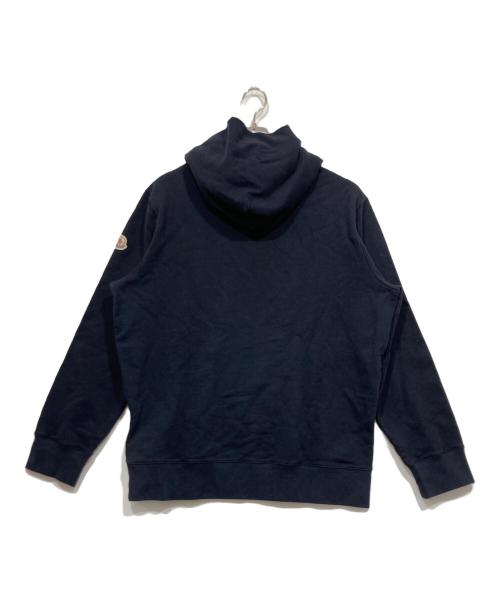 MONCLER（モンクレール）MONCLER (モンクレール) FELPA CON CAPPUCCIO HOODIE SWEAT　フェルパ コン カプチオ フロントロゴ刺繍 パーカー ネイビー サイズ:XLの古着・服飾アイテム