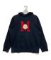 MONCLER（モンクレール）の古着「FELPA CON CAPPUCCIO HOODIE SWEAT　フェルパ コン カプチオ フロントロゴ刺繍 パーカー」｜ネイビー