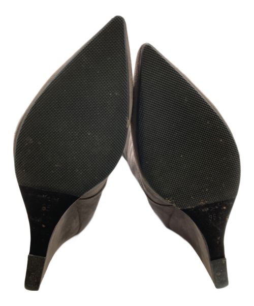 Saint Laurent Paris（サンローランパリ）Saint Laurent Paris (サンローランパリ) ヒールロングブーツ　スウェード グレー サイズ:22.5cmの古着・服飾アイテム