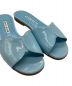 中古・古着 Manolo Blahnik (マノロブラニク) HOURAM FLAT / パテントサンダル ブルー サイズ:36 1/2：24000円