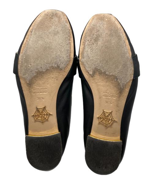 charlotte olympia（シャーロットオリンピア）charlotte olympia (シャーロットオリンピア) ヒョウ チェーン レザー ローファー ブラック サイズ:36　1/2の古着・服飾アイテム